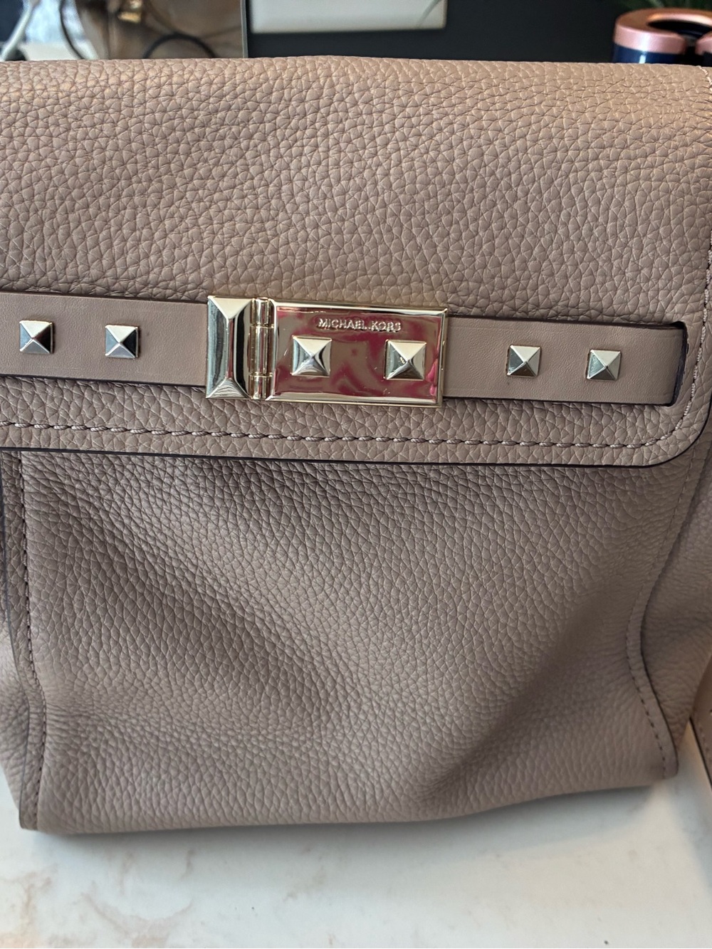 Michael Kors Taupe Small Backpack